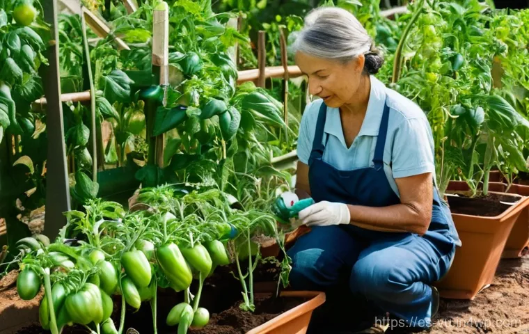 유기농 정원에서의 작물 재배를 위한 과학적 접근 - **Prompt 1: The Soil Scientist Gardener**
    "A serene, medium shot of a dedicated gardener, an adu...